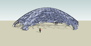 Tensegrity Block Parabolic Dome