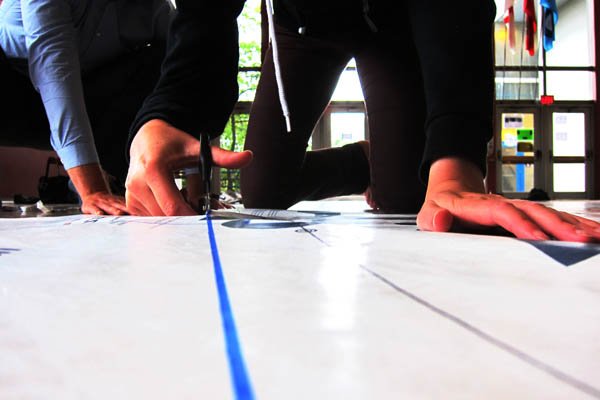 Cutting Tyvek sheeting for a geodesic dome cover Cutting Tyvek sheeting for a geodesic dome cover