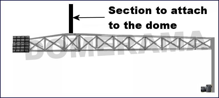 This is an example of a boom used to attach to a geodesic dome.